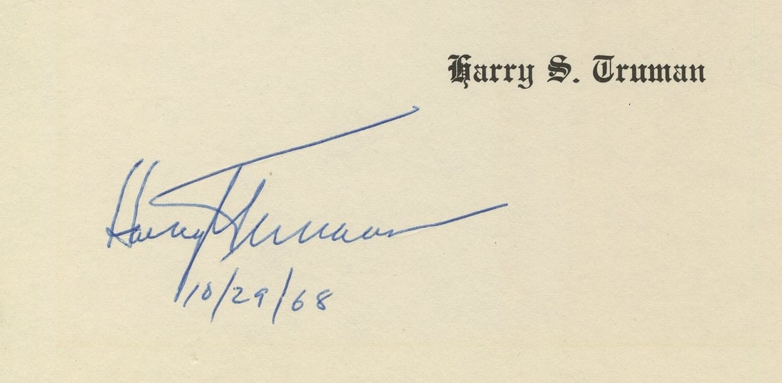 Harry Truman Signed Portrait - 2