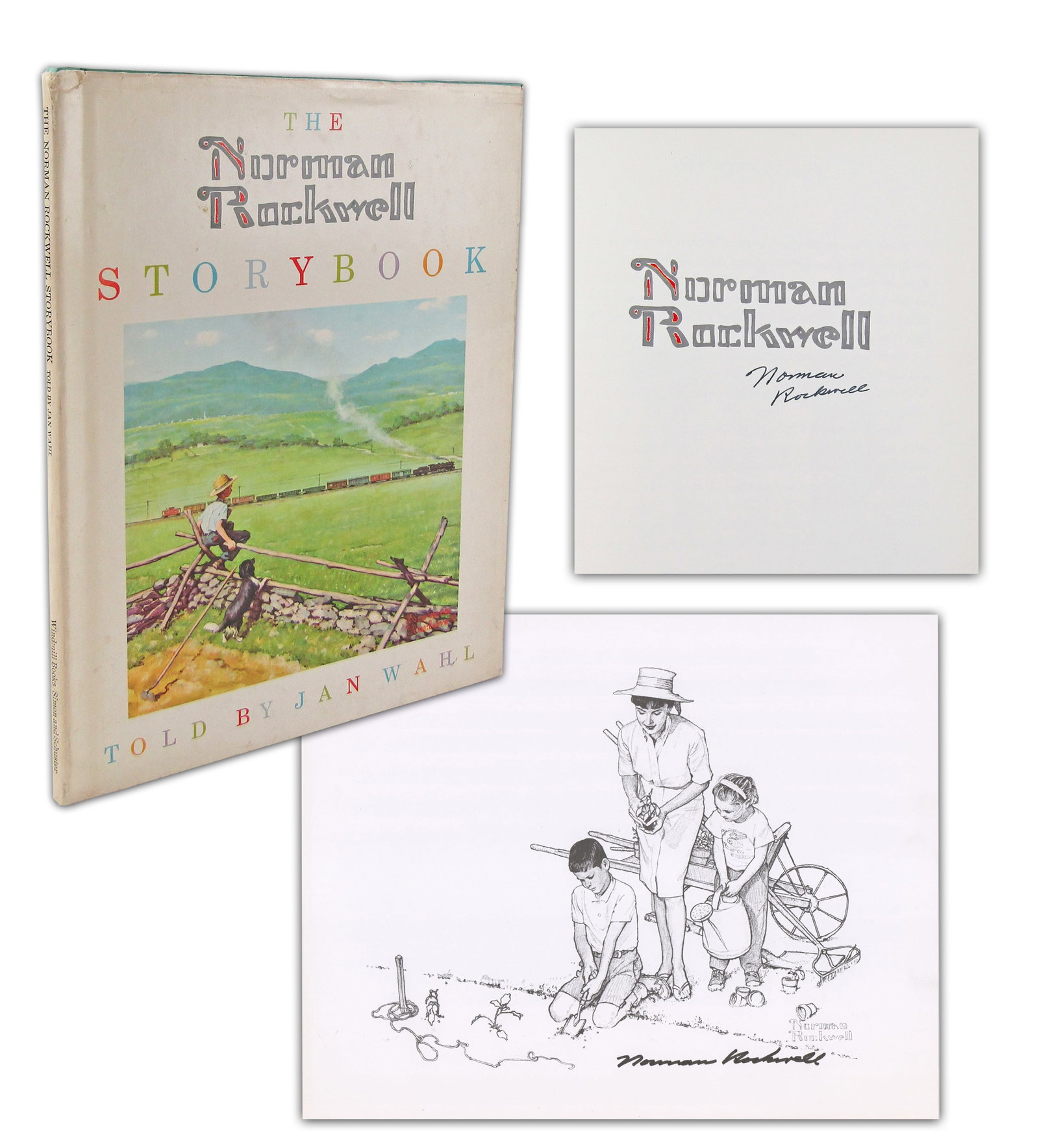 (2) Norman Rockwell Signed Items! "Storybook" & "Planting A Garden" Print (1 of 10)