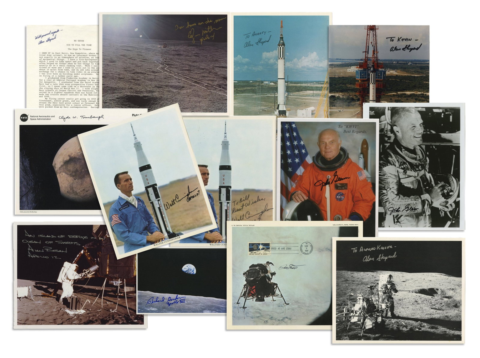 Collection of Astronaut Signed Photos & Typescript (1 of 14)