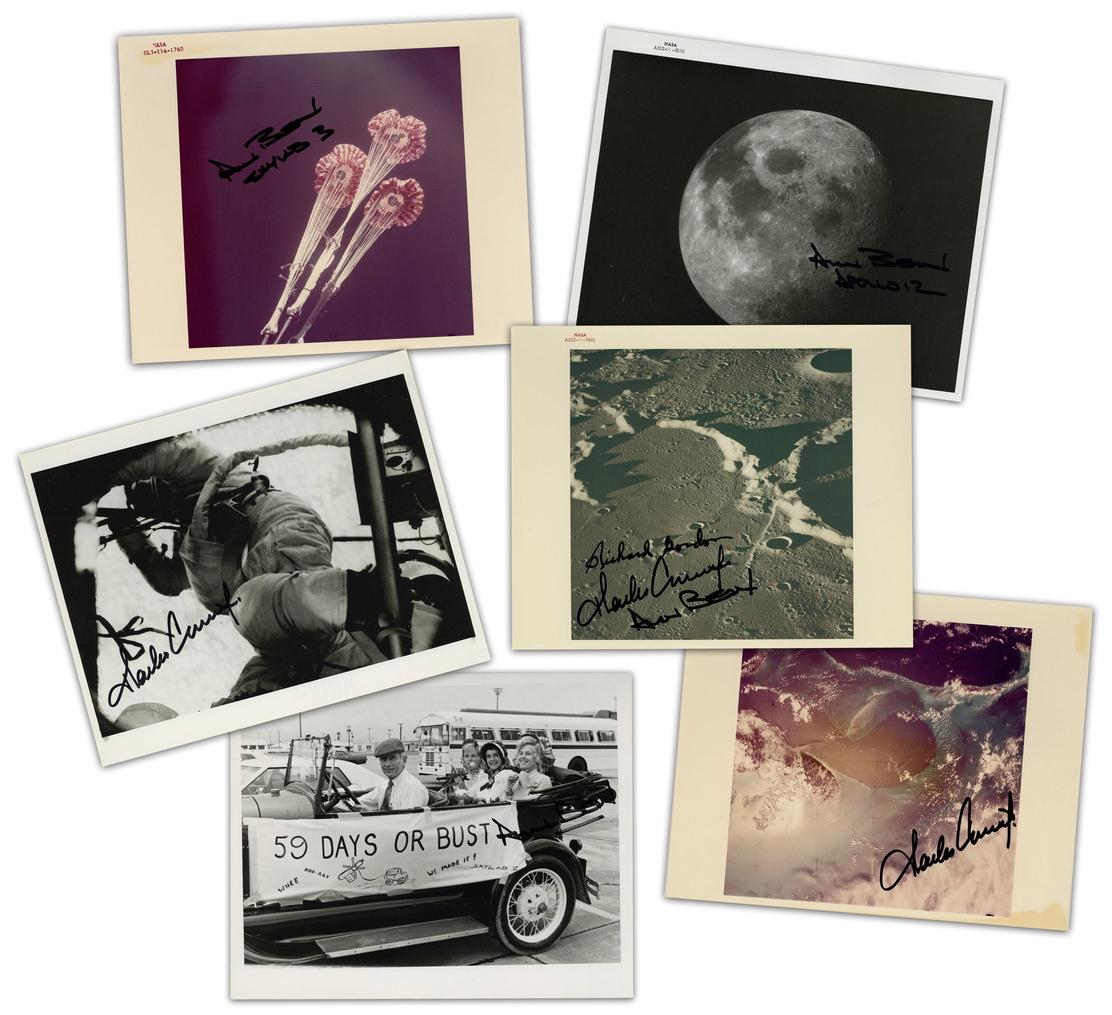 Apollo XII & Skylab: (6) Photos Signed By Conrad, Bean, & Gordon, 8 Sigs Total, Pre-Cert Zarelli (1 of 10)