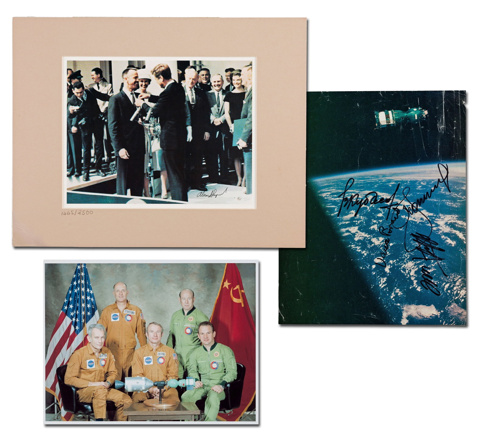 Alan Shepard Signed Photo & Apollo-Soyuz Signed Magazine Photo (1 of 8)