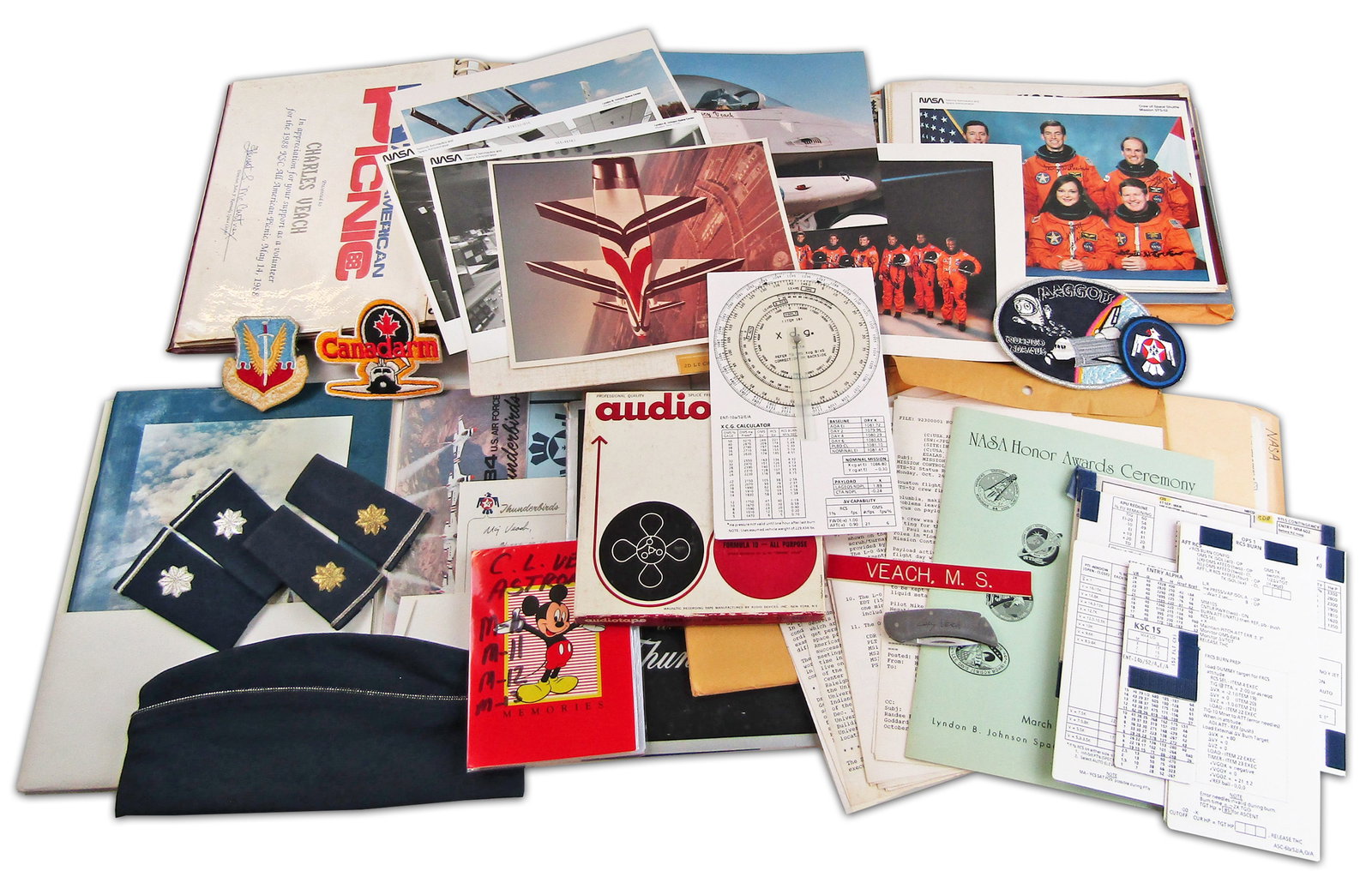 Space Shuttle Astronaut Charles Lacy Veach, Personal Coll. of Approx. 150+ Items Incl. Flight Check: Astronauts various, ca. 1964-1994 Space Shuttle Astronaut Charles Lacy Veach, Personal Coll. of Approx. 150+ Items Incl. Flight Check List Cards, Likely Flown Archive A large archive of U.S. Air