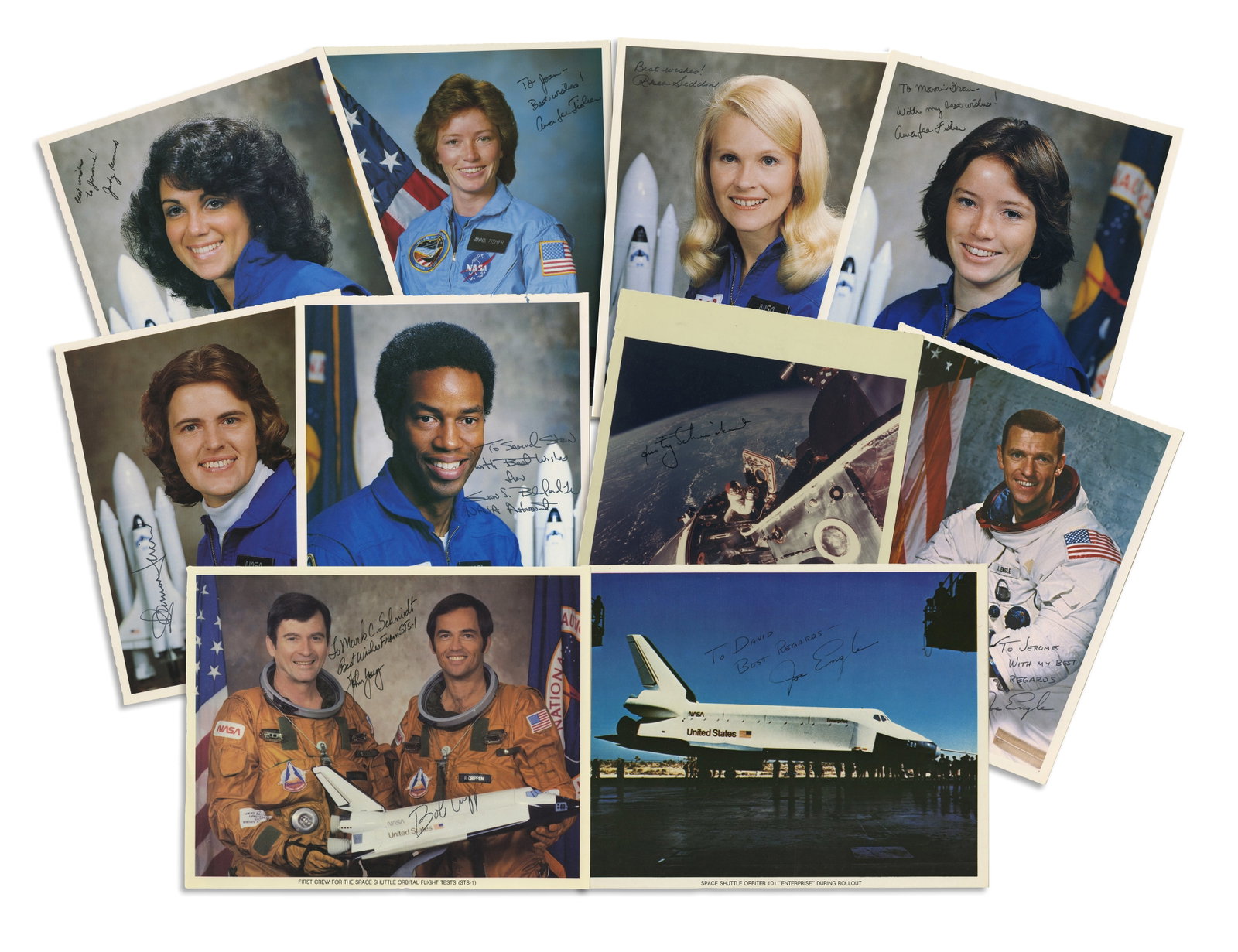 10 Astronaut Signed Photos Including Judy Resnik (1 of 7)