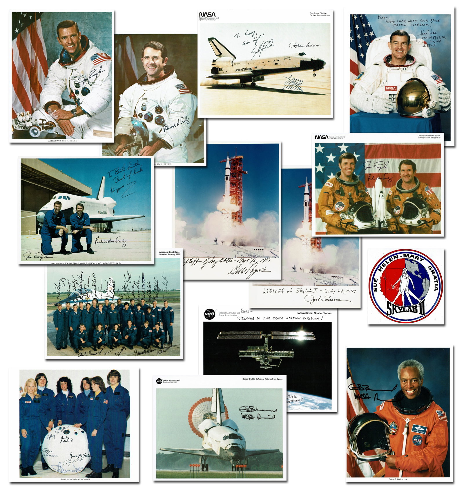 Group of 13 Signed Skylab & STS Astronaut Photos (1 of 11)
