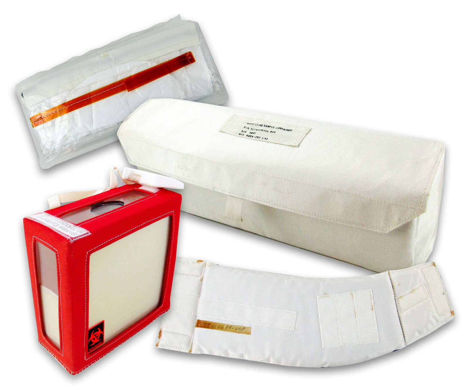 Lot of 4 Space Shuttle Biohazard & Waste Containers, Some Packaged For Flight (1 of 15)