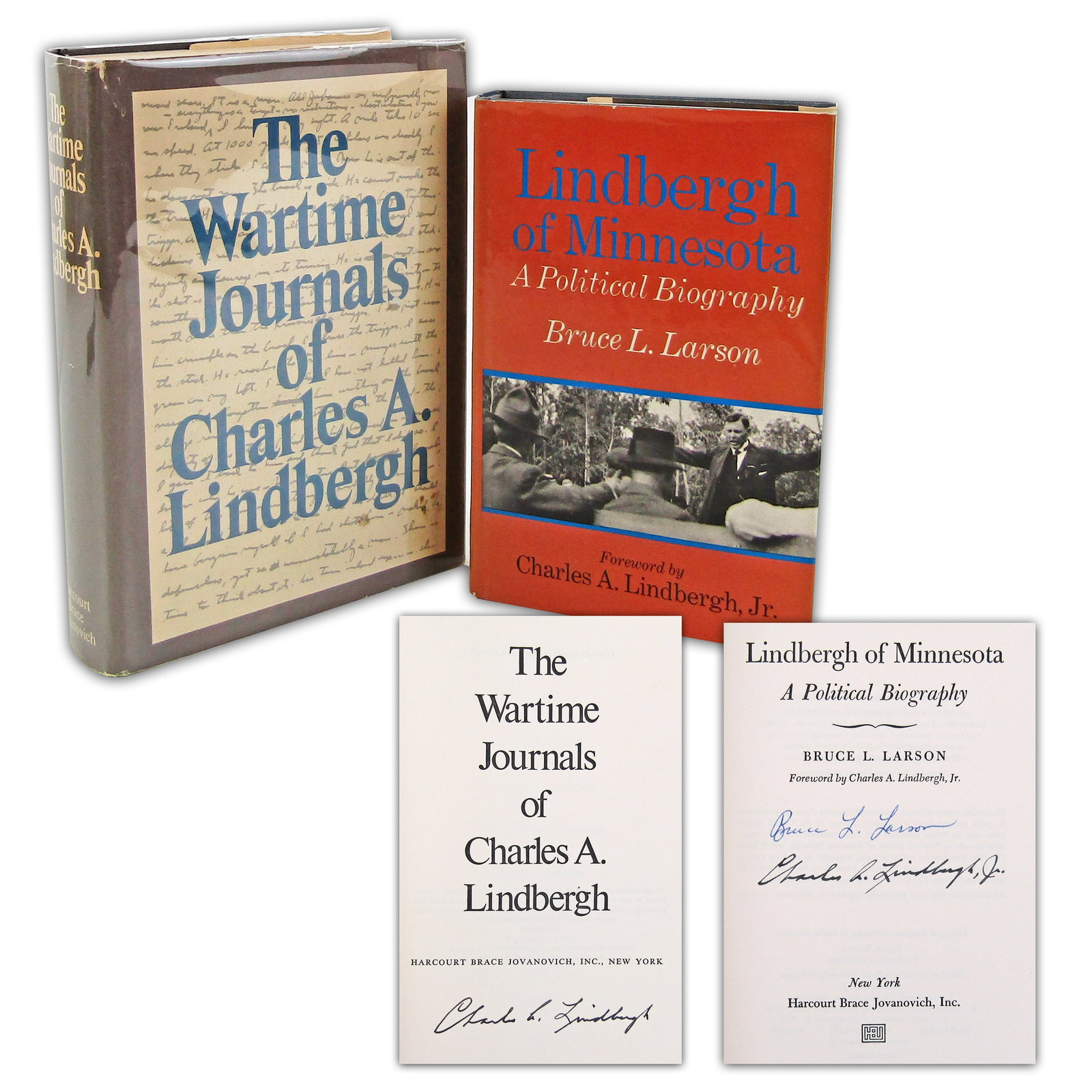 (2) Charles Lindbergh SBs, Incl. Controversial "The Wartime Journals" (1 of 12)