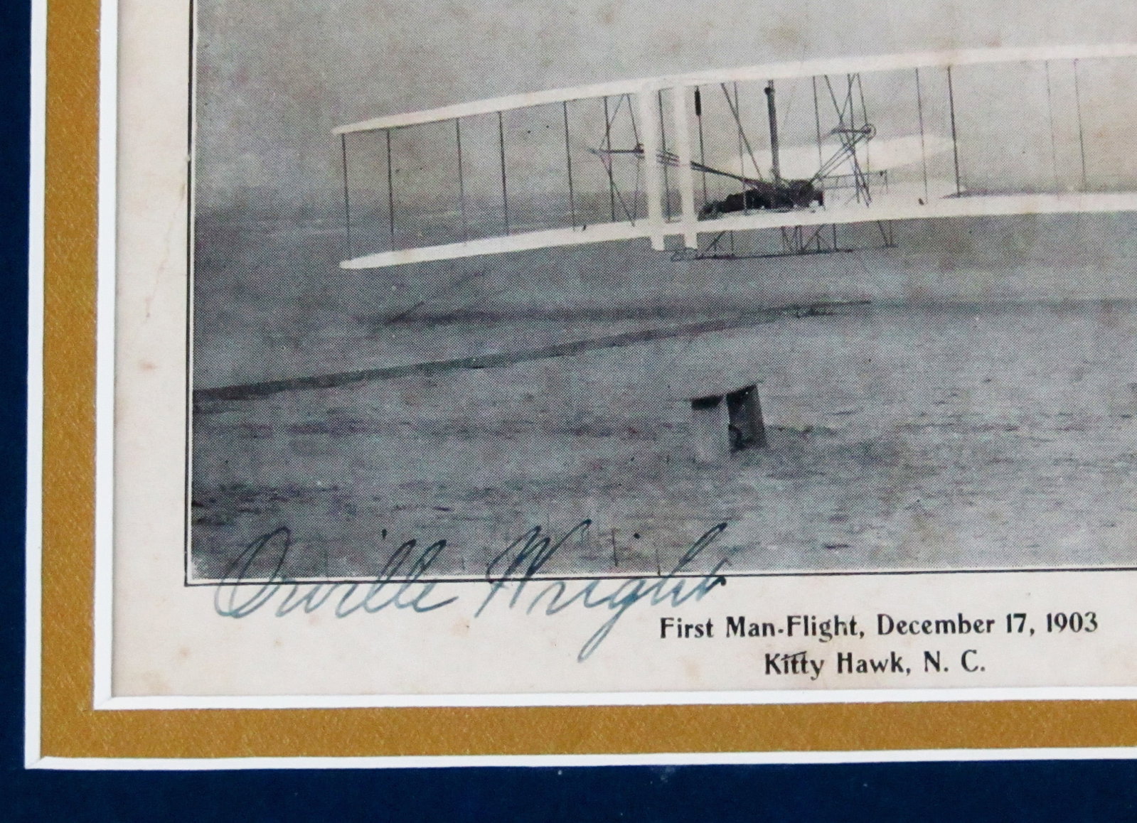 Orville Wright Signed "First Flight" Photo - 3