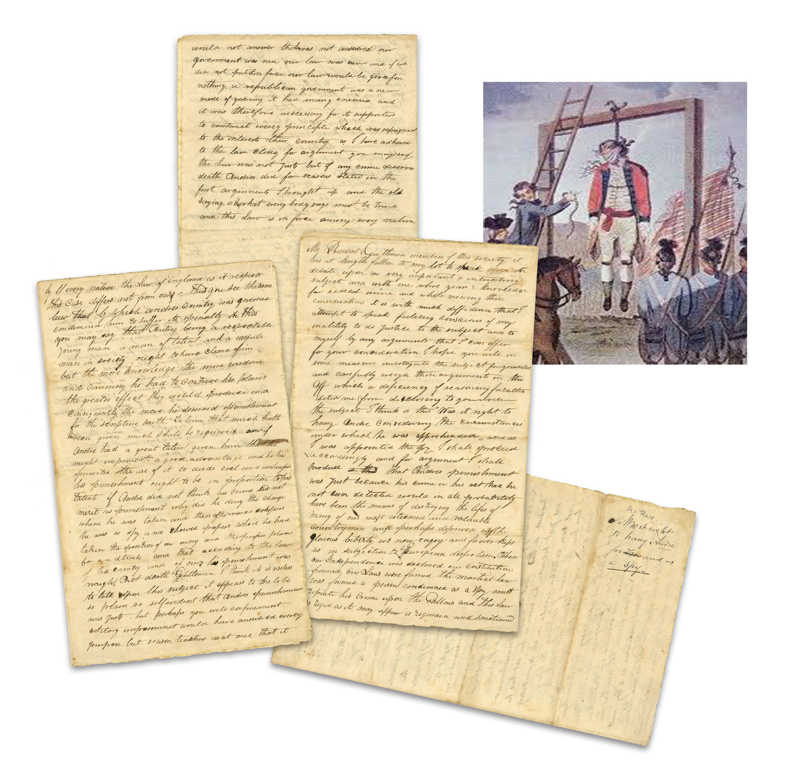 Was it right to hang André for and as a Spy? Contemporary Debate Following 1780 Death of John: John André n.p., ca. 1780 "Was it right to hang André for and as a Spy?" Contemporary Debate Following 1780 Death of John André Manuscript A manuscript document arguing in favor of Brit