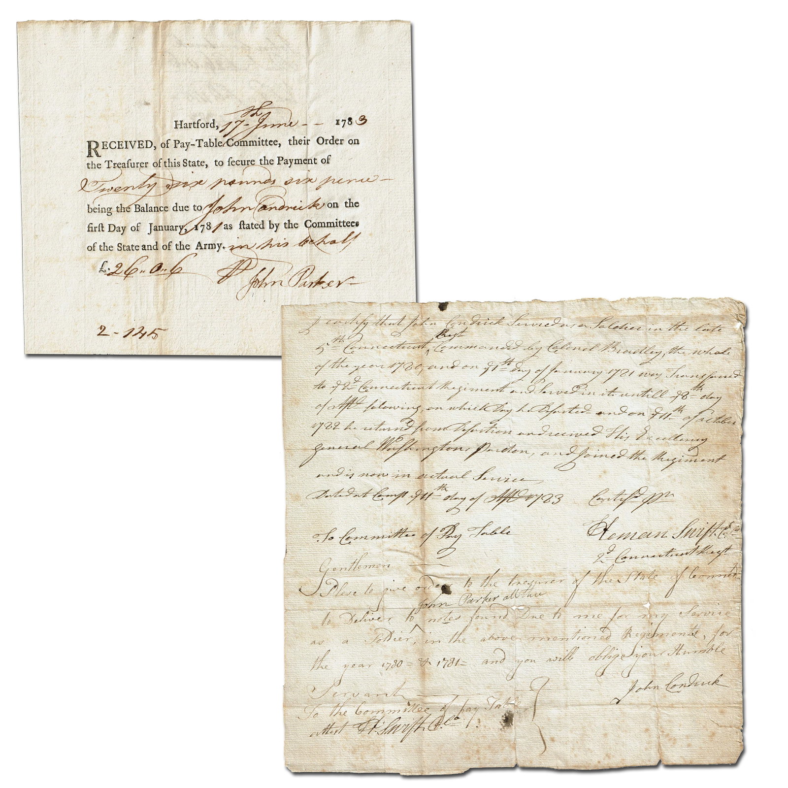 Rev. War Soldier Who Deserted & Rec'd a Personal Pardon from "His Excellency General Washington" (1 of 5)