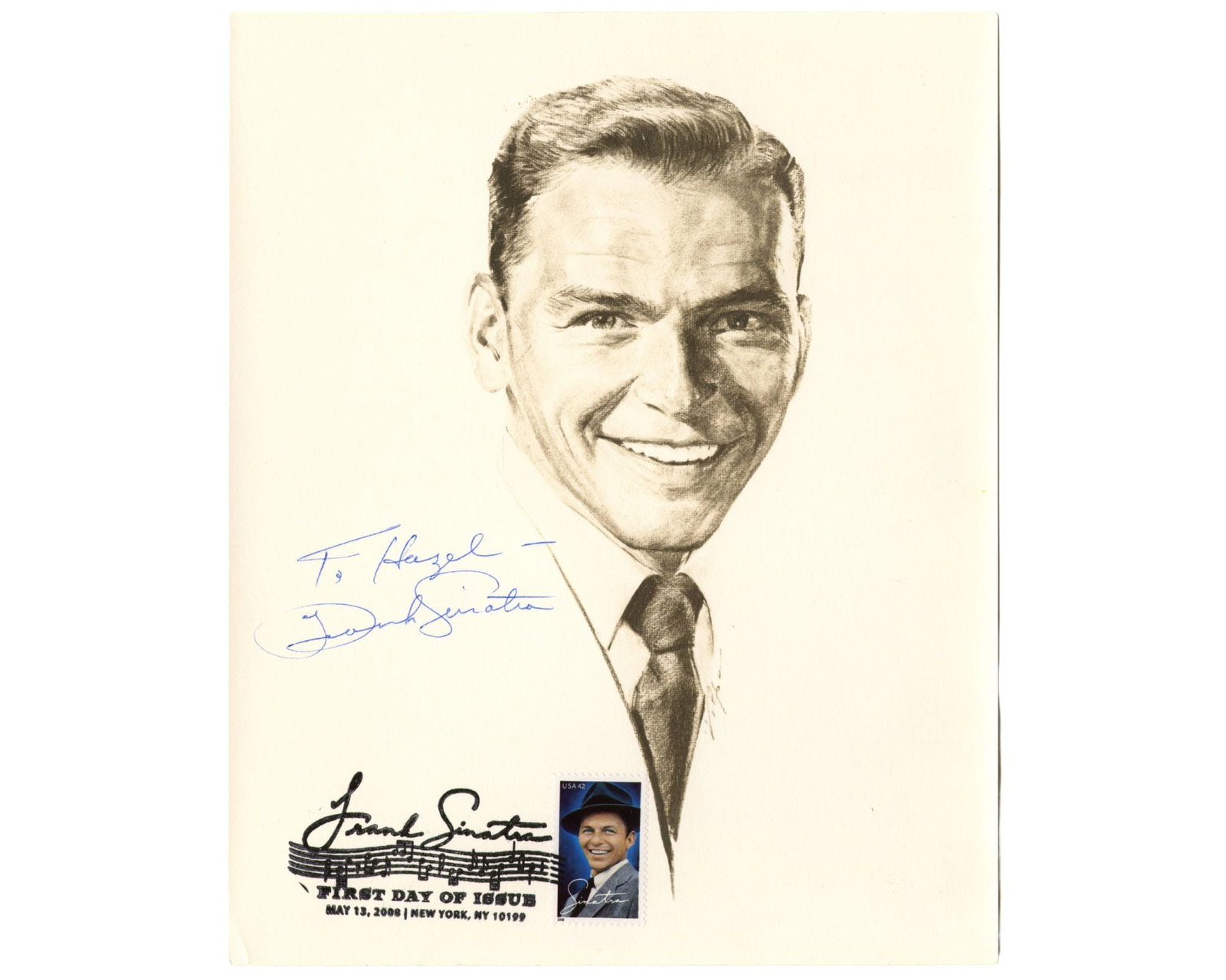Frank Sinatra Signed Portrait in Classic Pose With PSA Cert (1 of 3)