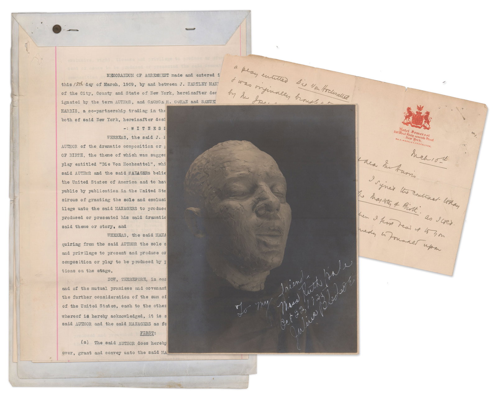 Early Theater Icons: Jules Bledsoe & J. Hartley Manners Lot (1 of 5)