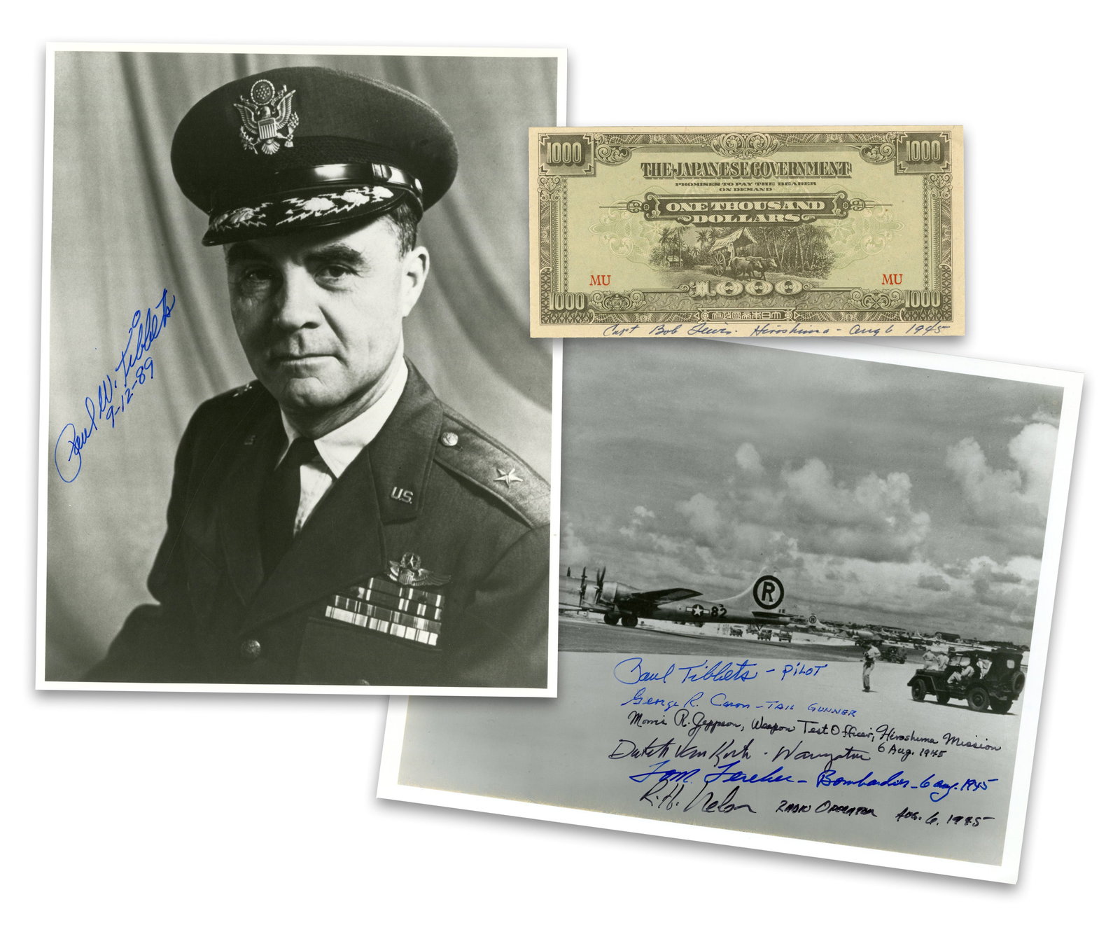Enola Gay Lot of 3 Signed Items: Tibbets, Lewis, Ferebee, & More! (1 of 4)