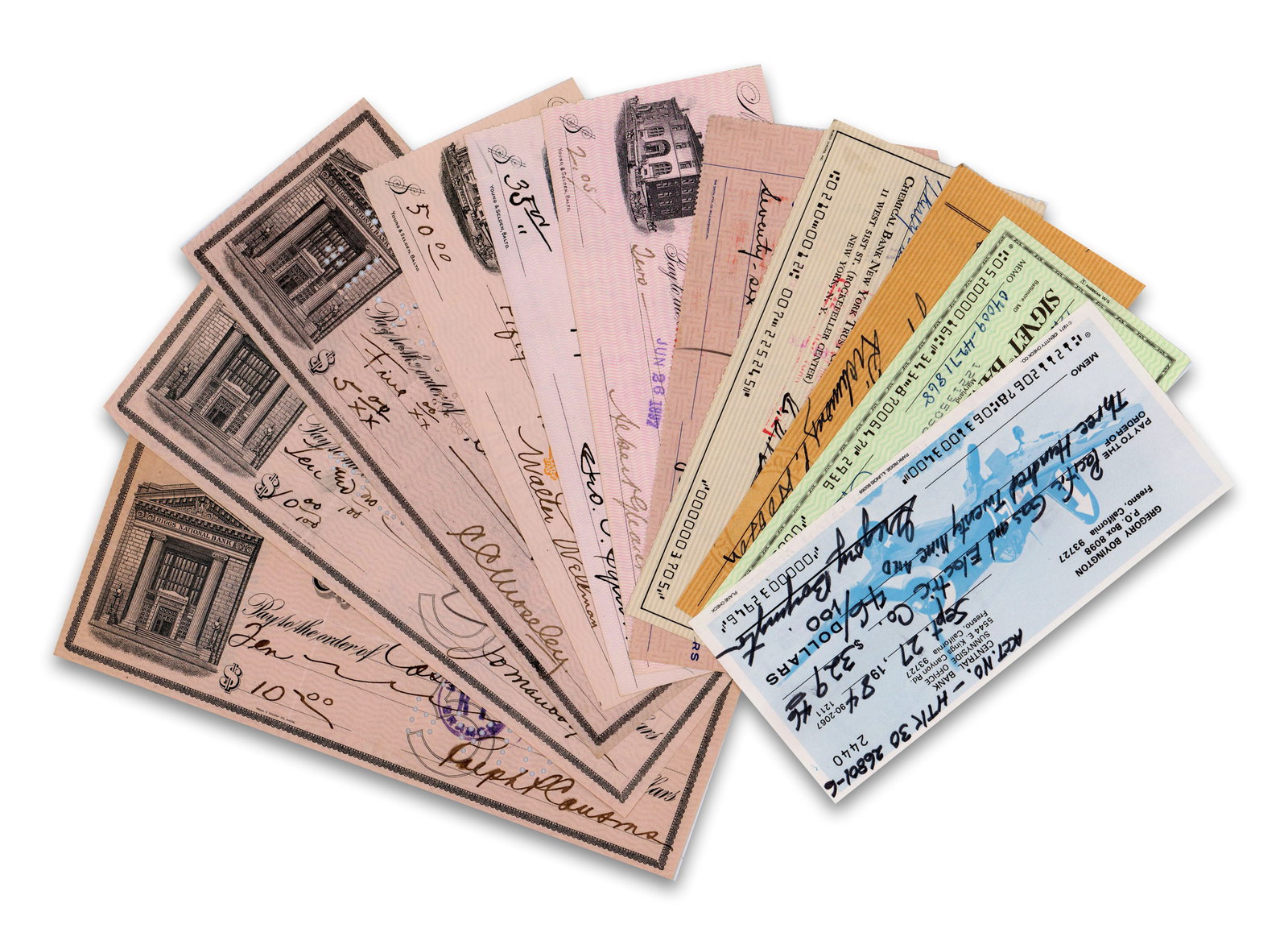 (11) Military & Exploration Notables! Dealer's Lot Incl. Byrd, Rickenbacker, Boyington and More!: Military Notables various, ca. 1897-1991 (11) Military & Exploration Notables! Dealer's Lot Incl. Byrd, Rickenbacker, Boyington and More! Archive A dealer's lot of checks signed by notable 19th and