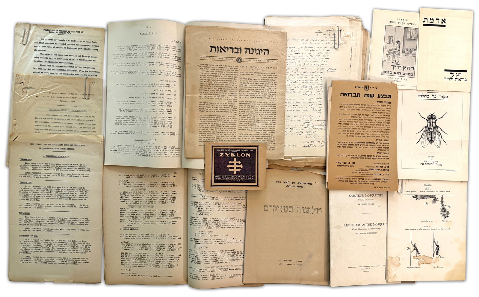 Archive of Israeli Public Health Materials With Zyklon B Content (1 of 8)