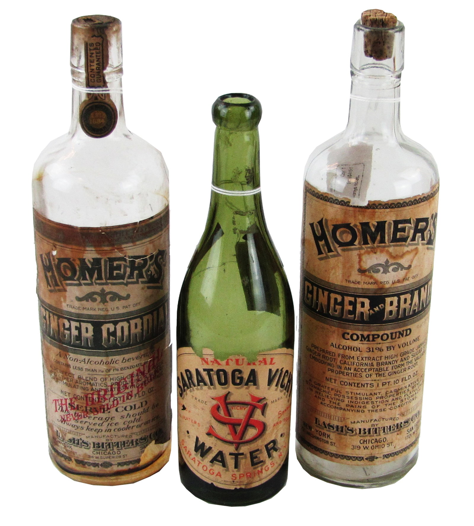 Lot of 3 Tombstone Beverage Bottles, ca. 1880s-1890s; Ex. Tombstone Heritage Museum (1 of 13)