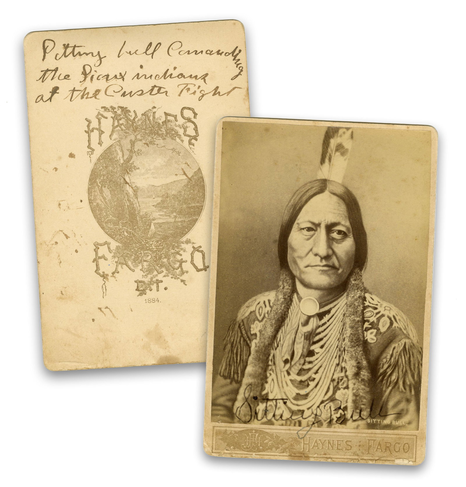 Sitting Bull Signed Cabinet Card, ca. 1884 (1 of 4)
