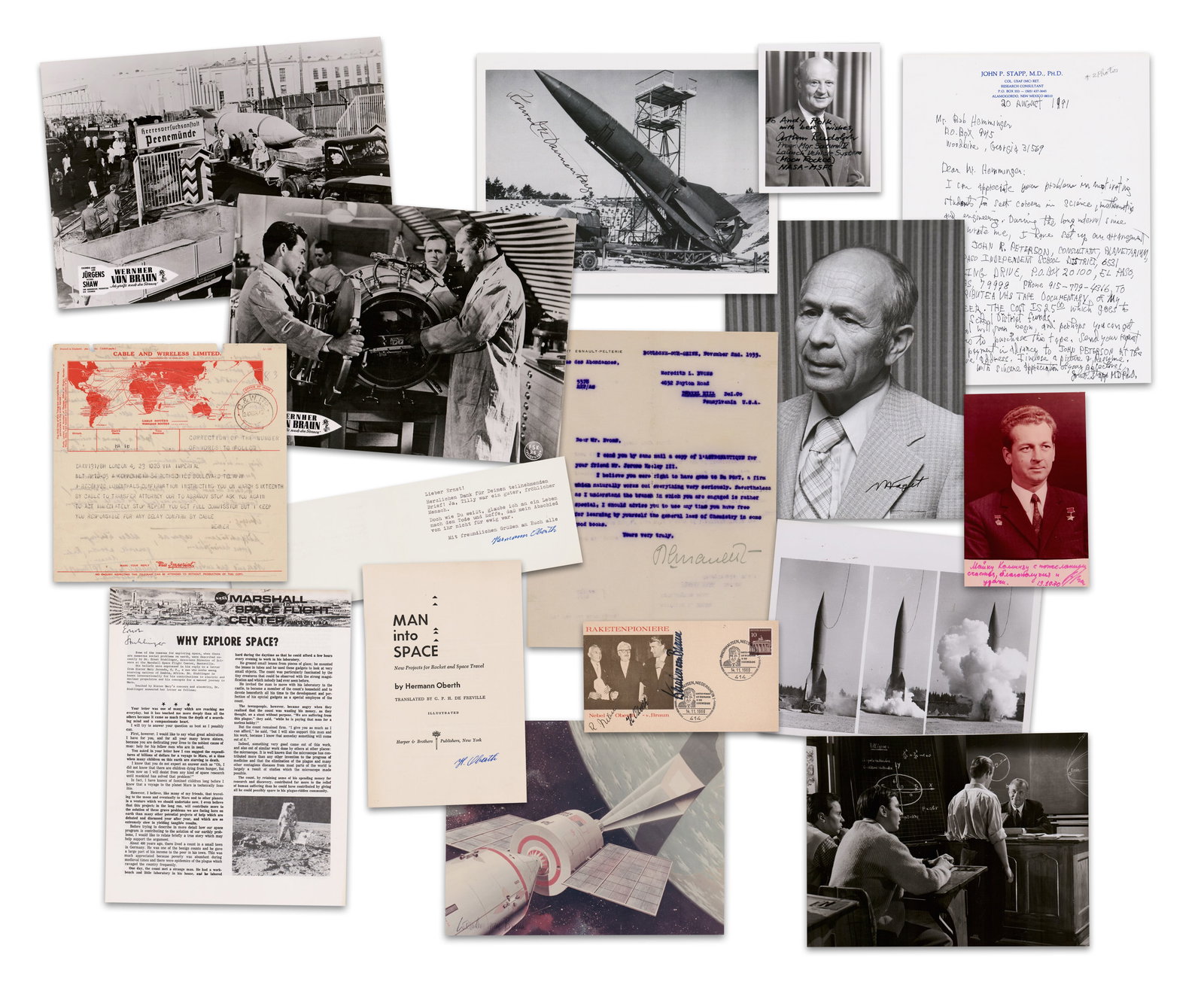 Rocket Scientists & Technicians 20 pc. Dealer's Lot: W. von Braun, A. Rudolph, E. Stuhlinger & More! (1 of 7)