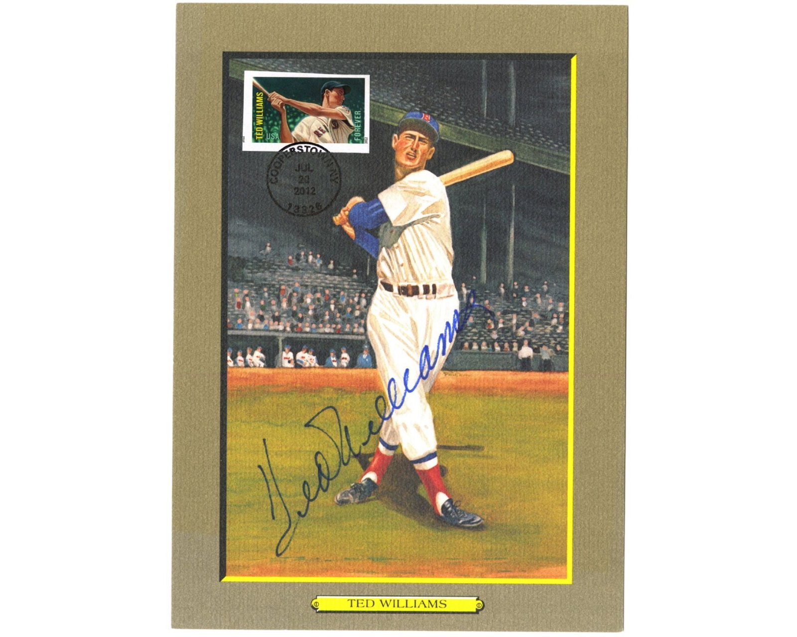 Iconic Ted Williams Perez Steele Signed Card (1 of 2)