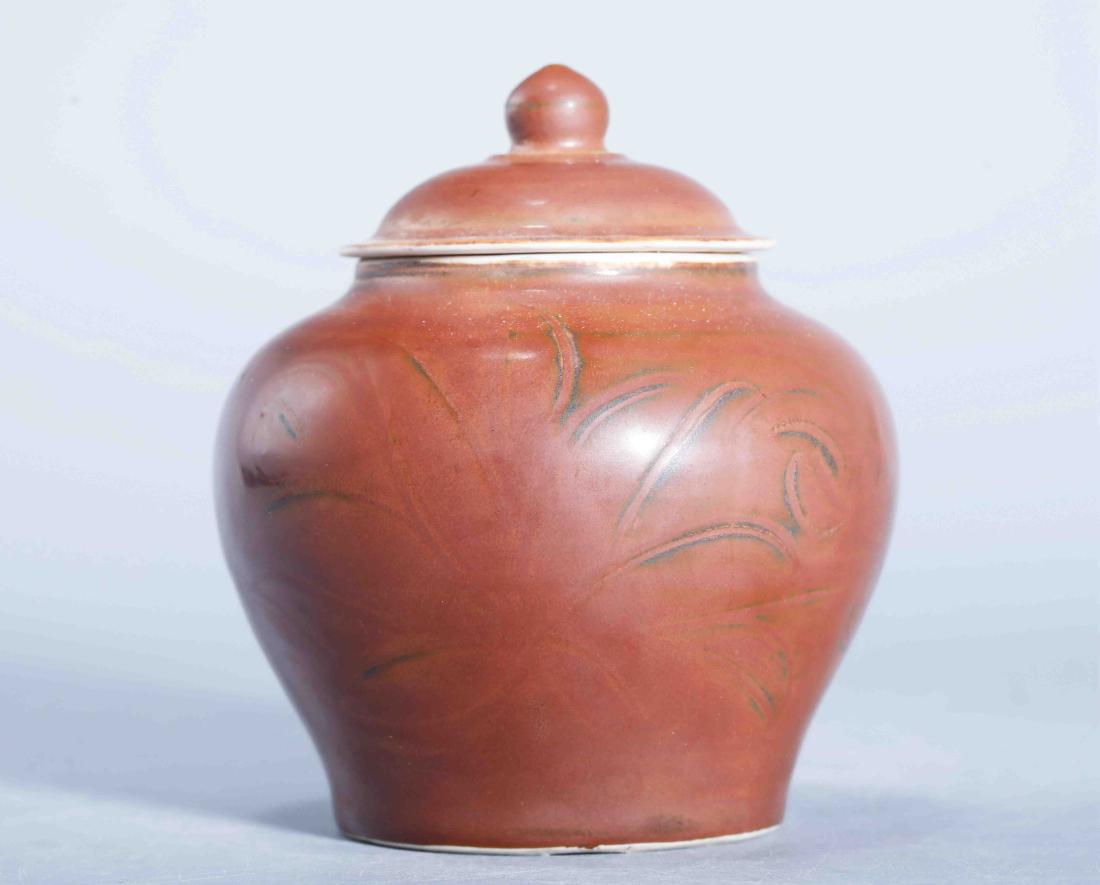 DING KILN PURPLE GLAZED FLOWERING COVER CANS (1 of 10)