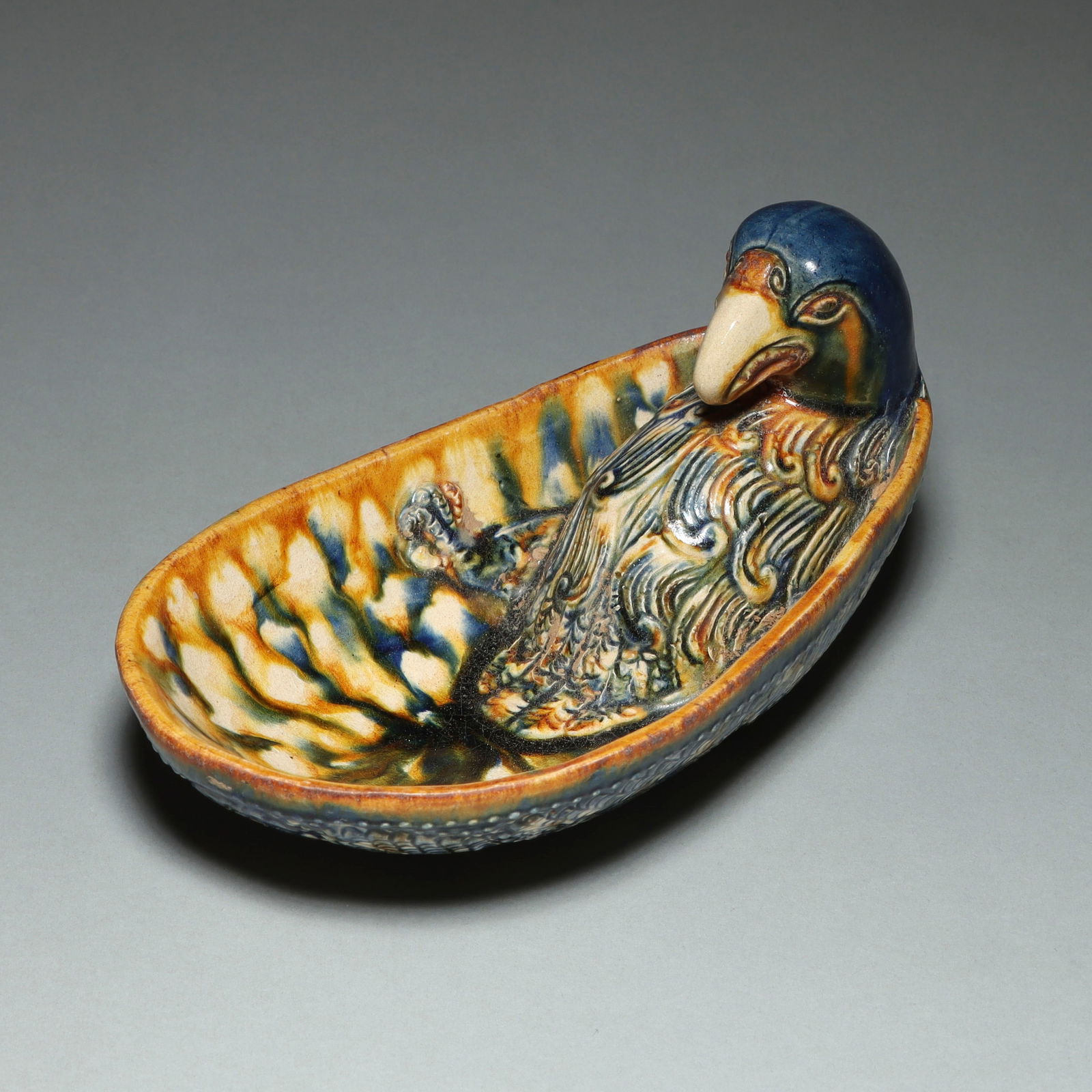 Tang Dynasty blue three color phoenix brush wash (1 of 8)