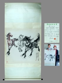 Xu beihong attributed to,horses