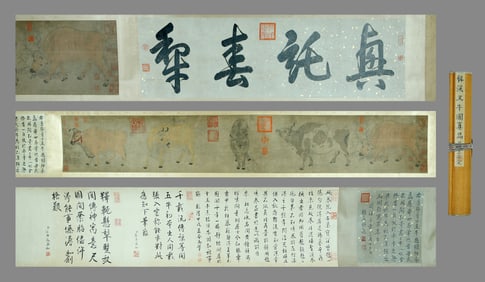 Han huang attributed to,cattles