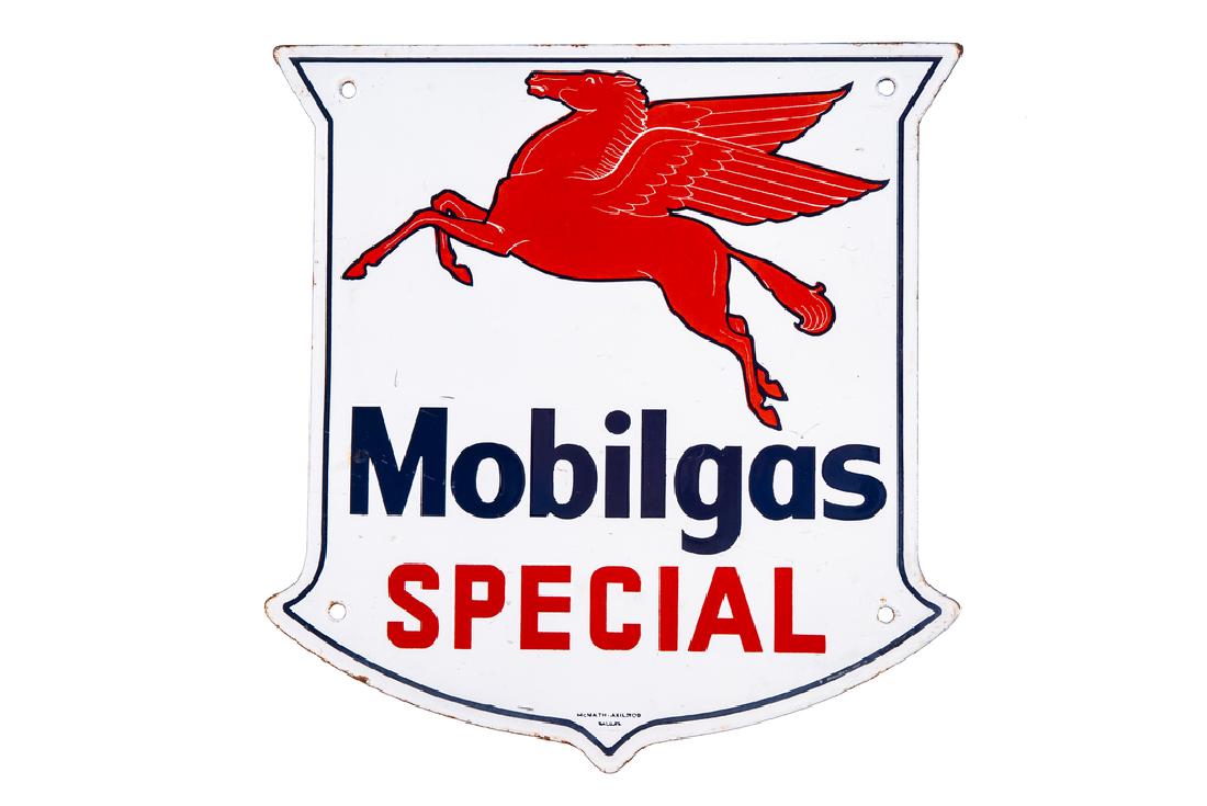 Mobil Gas Special Porcelain Gas Pump Plate