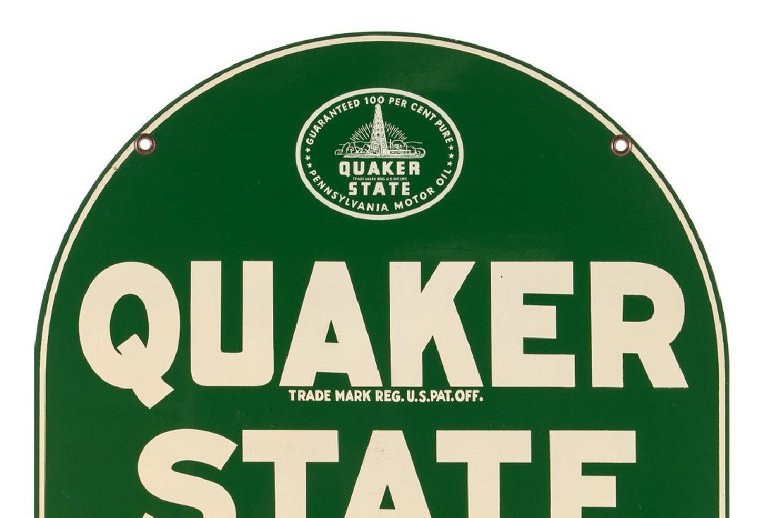 Quaker State Motor Oil Tombstone Sign