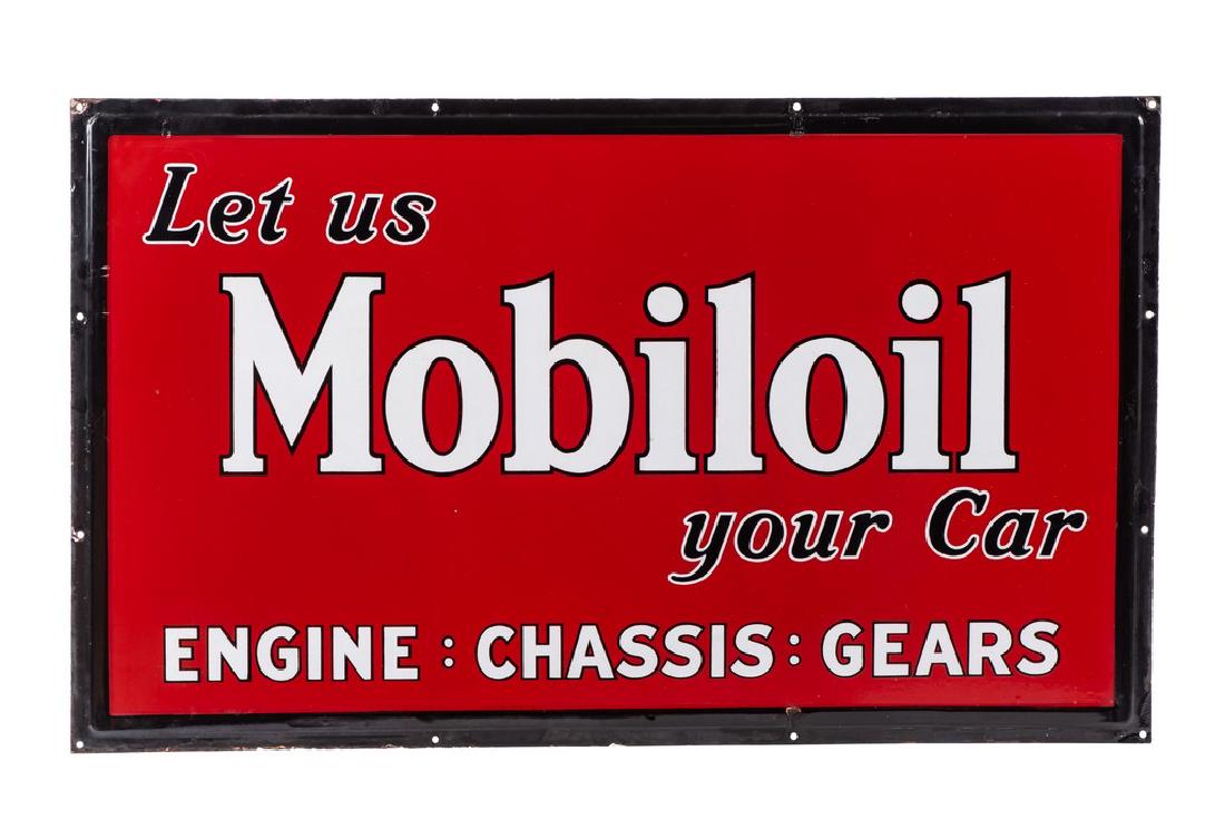 Mobiloil Engine Chassis Gears Porcelain Sign (1 of 6)