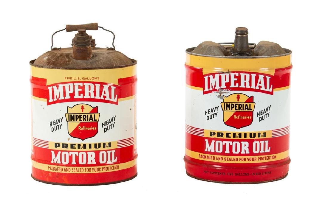 2 Imperial Premium Motor Oil 5 Gallon Oil Cans (1 of 6)