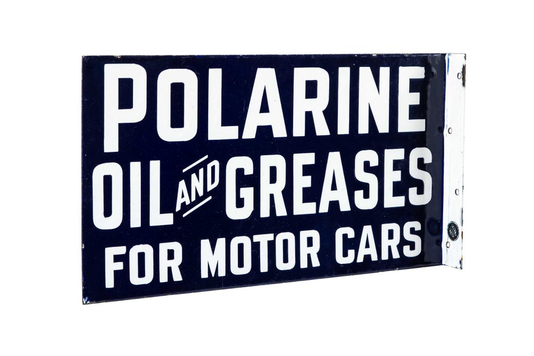 Polarine Oil And Greases Porcelain Flange Sign (1 of 3)