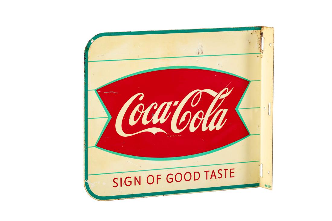 Coca-Cola Sign Of Good Taste Tin Flange Sign (1 of 5)