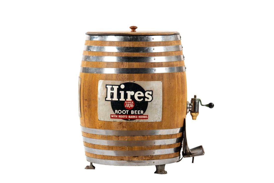 Hires Root Beer Wooden Barrel Dispenser