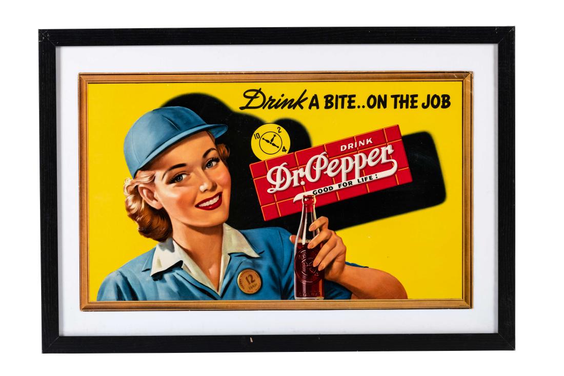 Drink Dr. Pepper Framed Cardboard Sign (1 of 6)