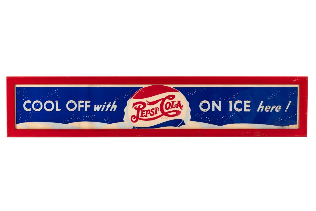 Cool Of With Pepsi:Cola Framed Cardboard Sign (1 of 4)