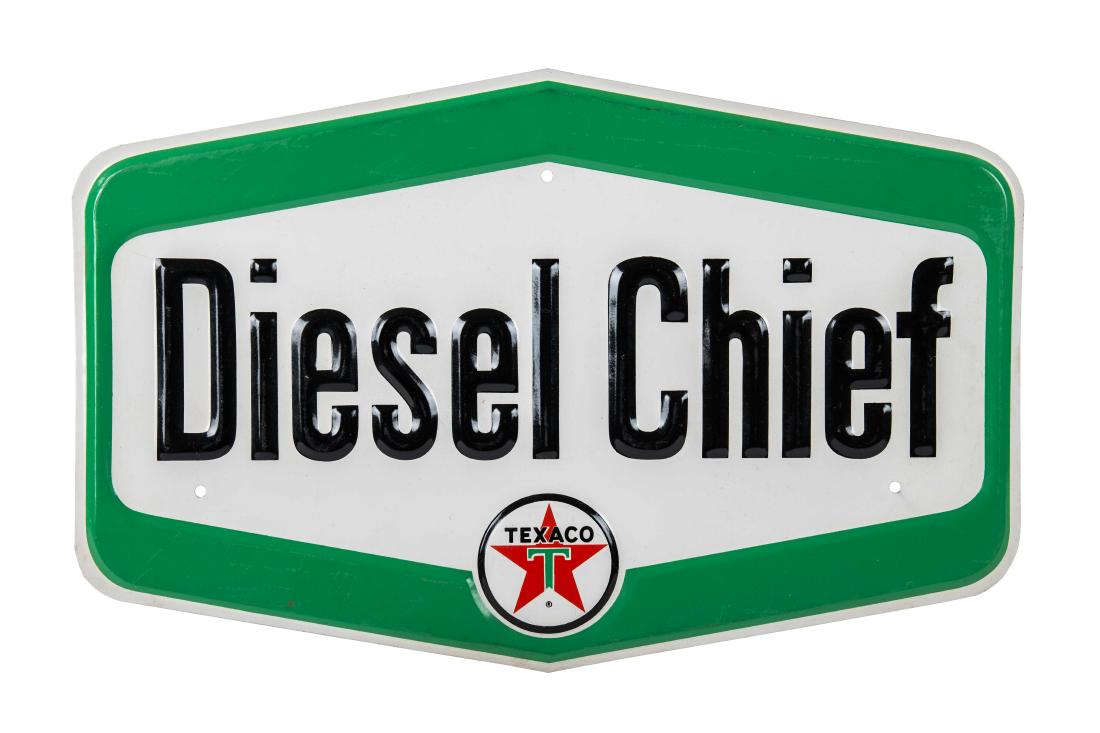 Texaco Diesel Chief Gas Pump Plate (1 of 5)