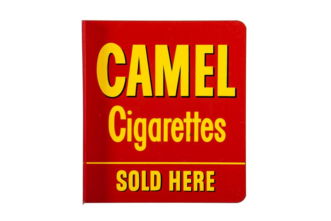 Camel Cigarettes Tin Flange Sign  (1 of 2)