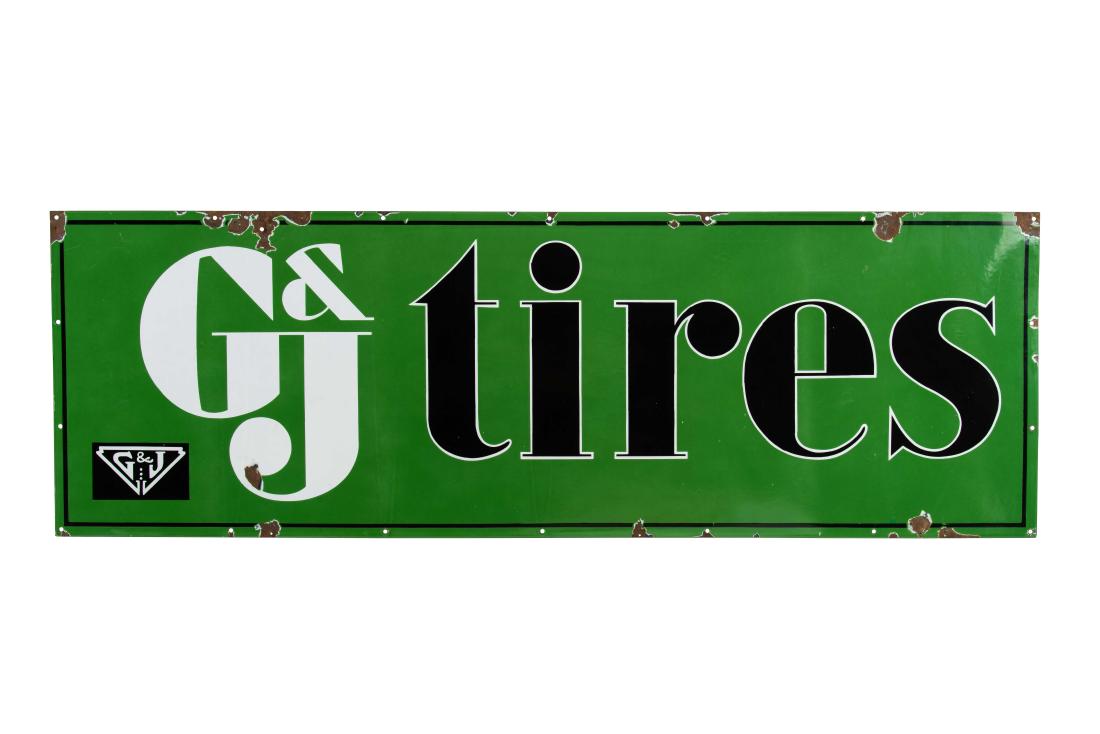 G&J Tires Porcelain Sign (1 of 4)