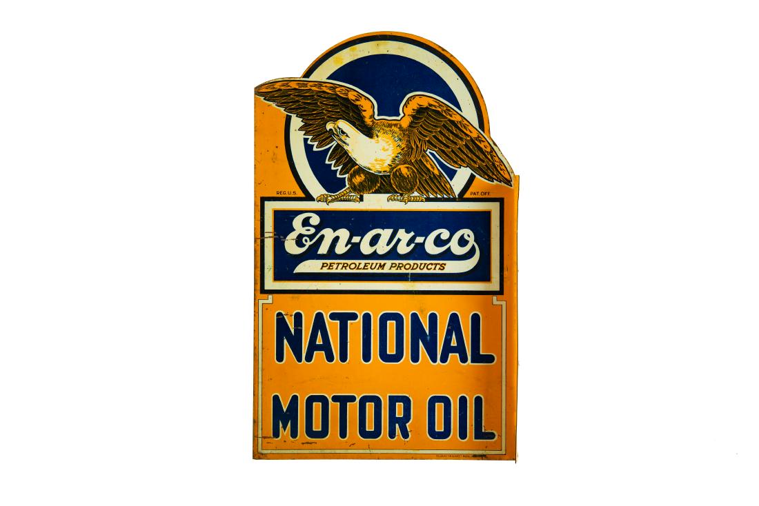 Enarco National Motor Oil Tin Flange Sign (1 of 8)