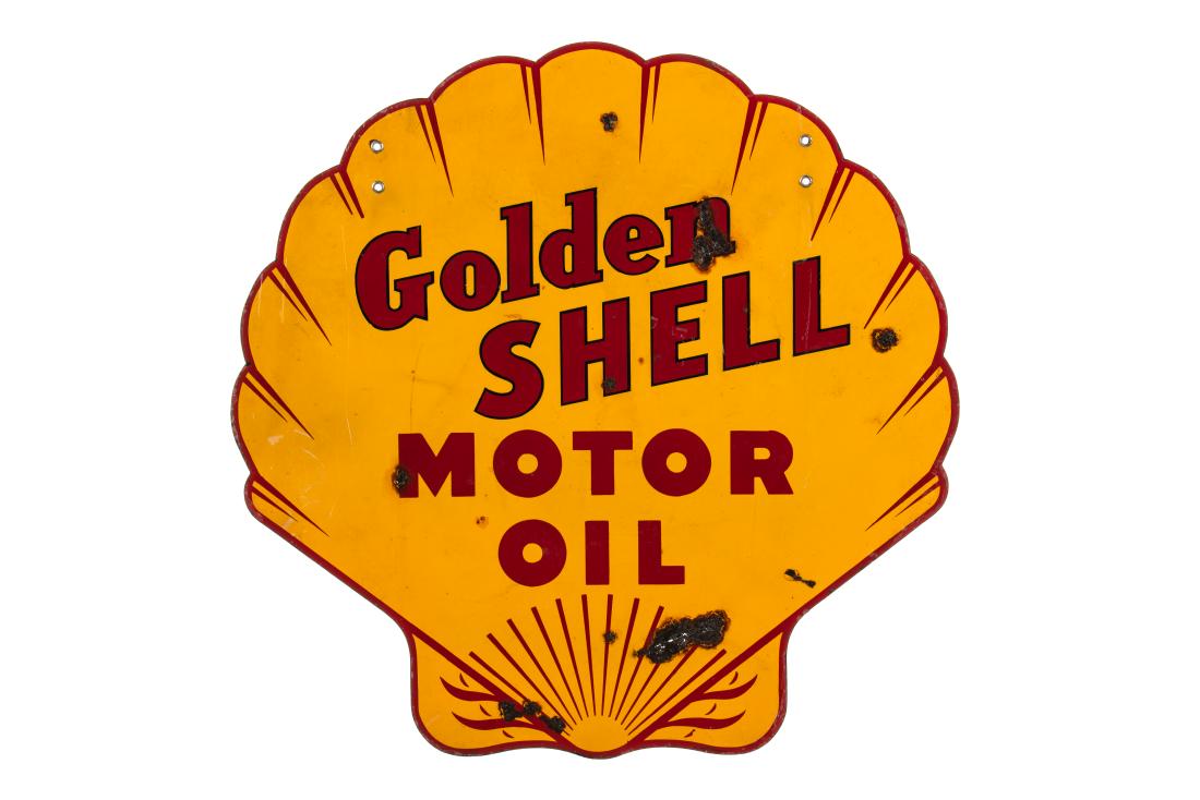 Golden Shell Motor Oil Porcelain Sign (1 of 6)