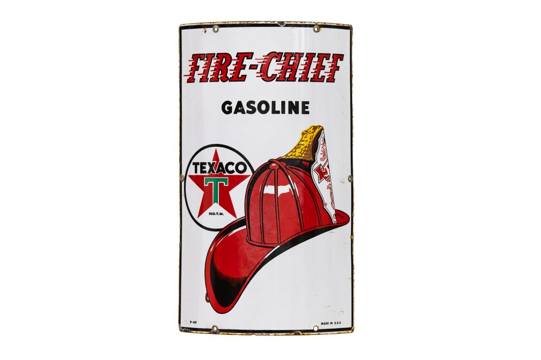 Texaco Fire Chief Gasoline Curved Pump Plate (1 of 4)
