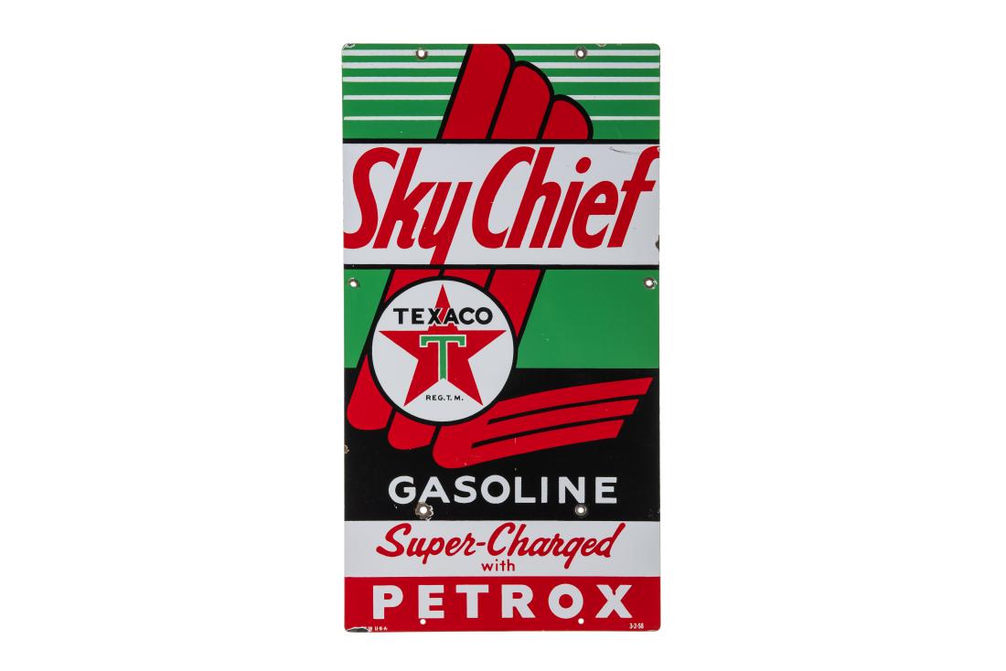 Texaco Sky Chief Gasoline With Petrox Pump Plate (1 of 4)