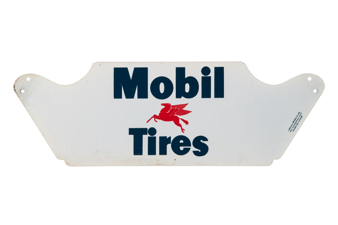 Mobil Tires Tin Tire Stand Sign (1 of 3)