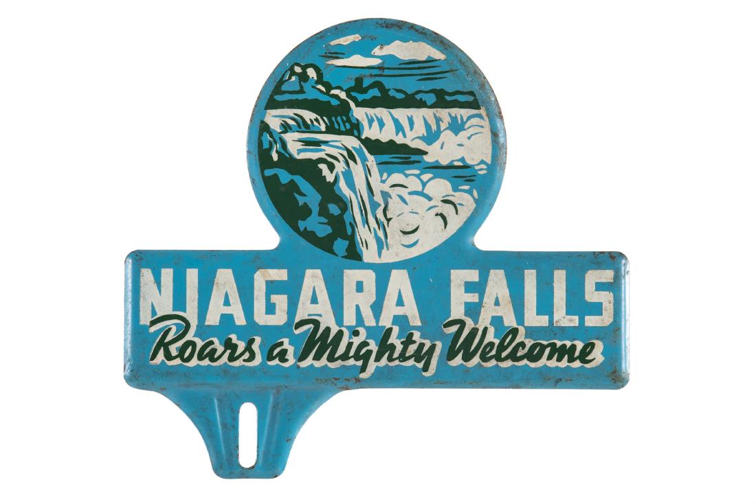 Niagra Falls Tin License Plate Topper (1 of 2)