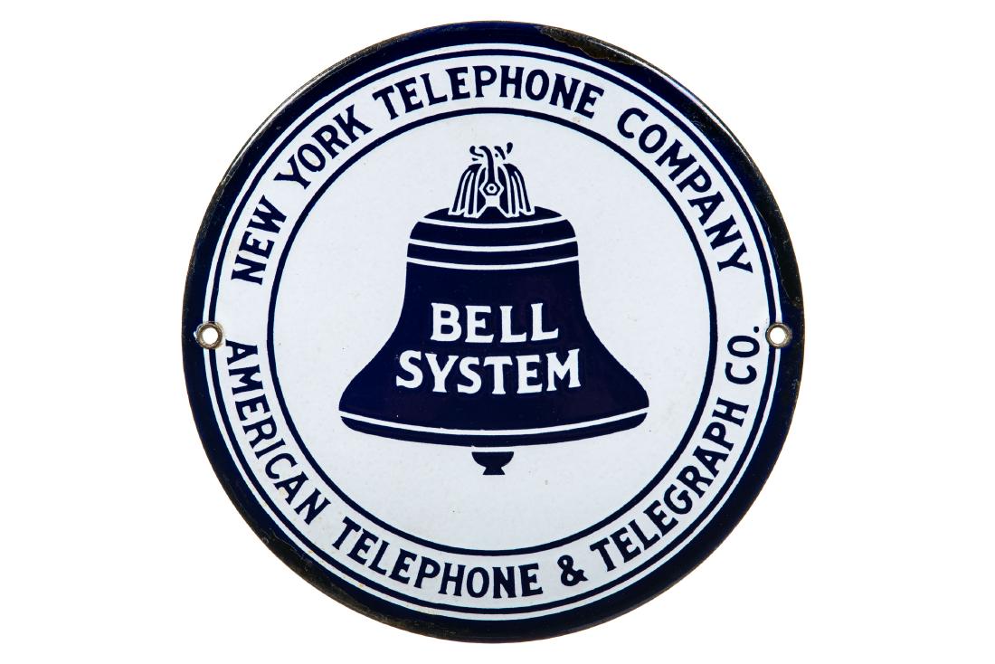 Bell System Telephone Porcelain Sign (1 of 2)