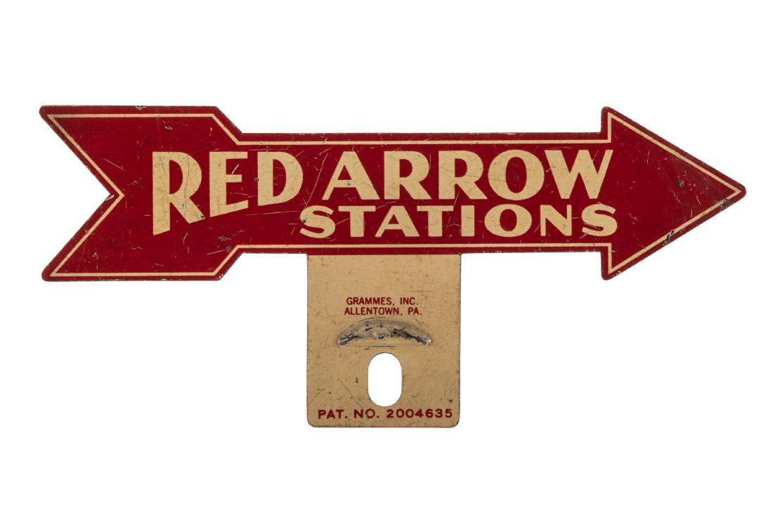 Rare Red Arrow Stations License Plate Topper (1 of 2)