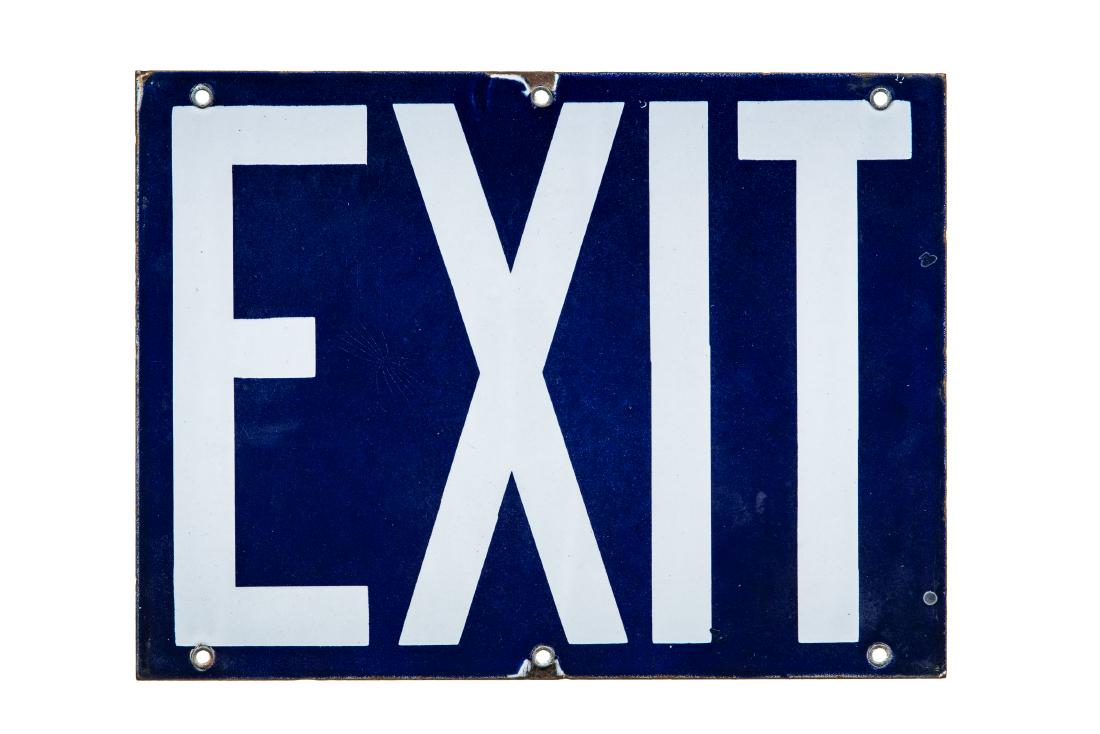 Exit Porcelain Sign (1 of 2)