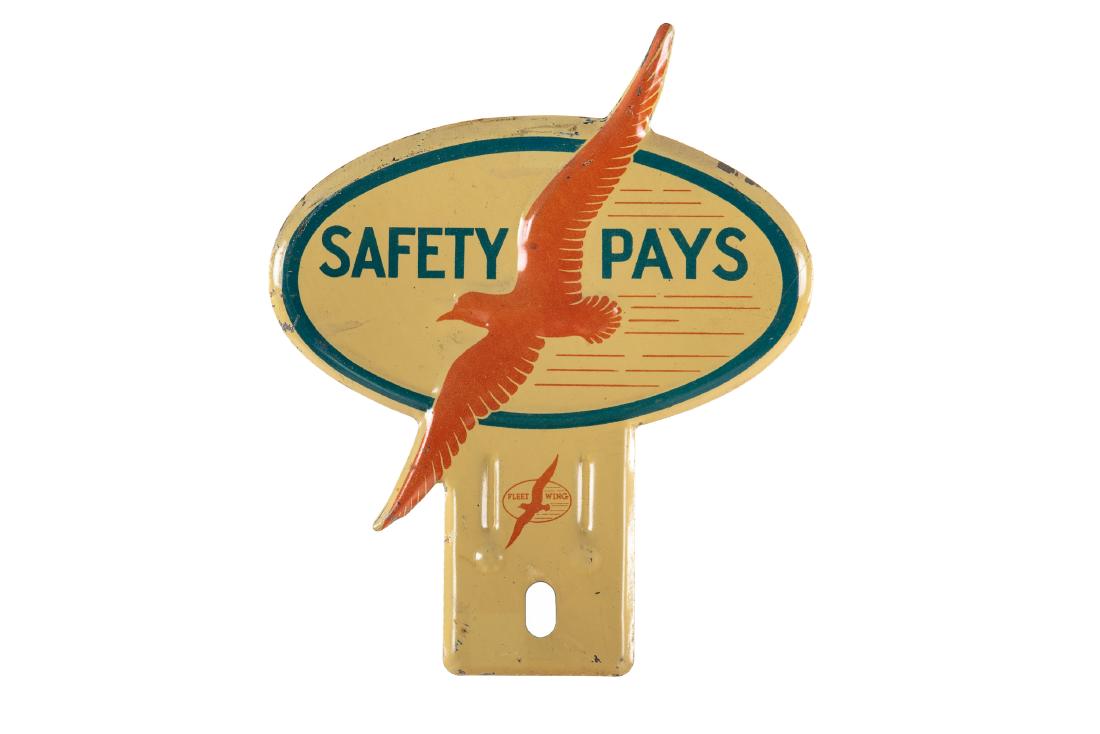 Fleet Wing Safety Pays License Plate Topper (1 of 2)