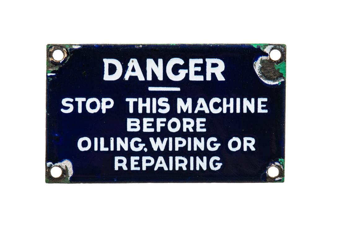 Early Danger Porcelain Sign (1 of 2)