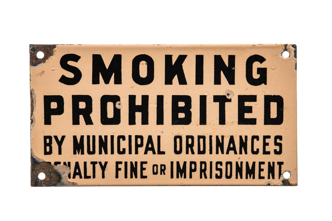 Smoking Prohibited Porcelain Sign (1 of 2)
